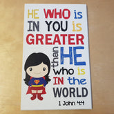 C&F Wooden Super Girl Quote Plaque - Kids Haven